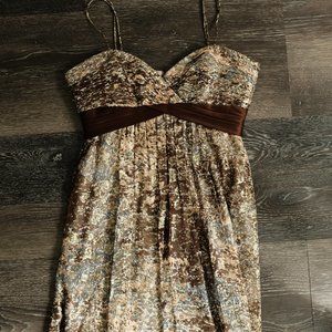 Silk Spaghetti Strap mini Dress